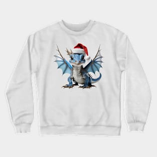 Cute Blue Baby Dragon for Christmas Crewneck Sweatshirt